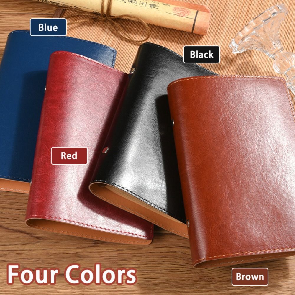 Vintage Leather Journal Notebook - สมุดบันทึกวินเทจ A5/A6 หนัง PU สมุดไดอารี่แบบถอดได้ สมุดบันทึกการเดินทาง