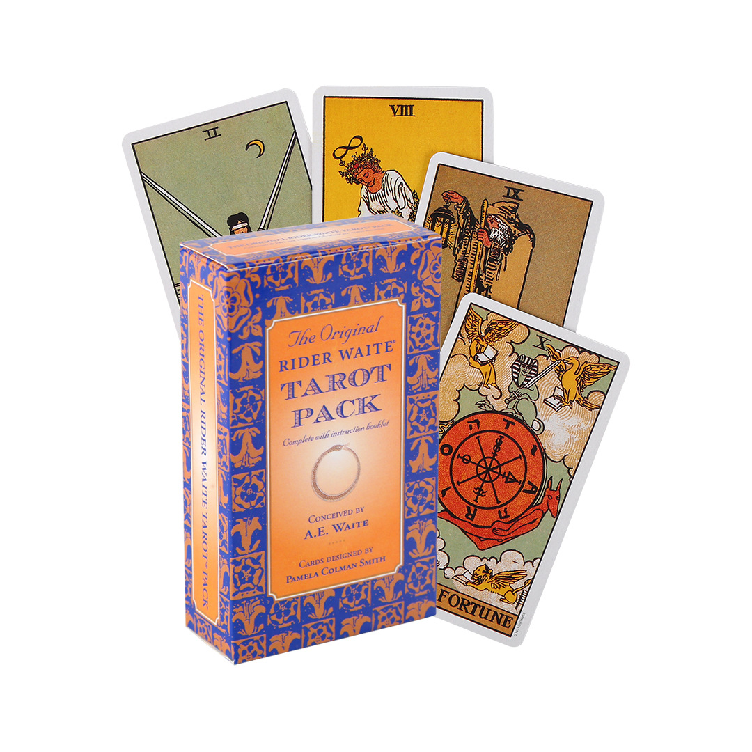 Tarot Deck With Guidebook - ไพ่ทาโรต์รุ่นไรเดอร์สำหรับผู้เริ่มต้น พร้อมคู่มือ ไพ่ทาโรต์วิธีการเล่นแบบเวย์ท์ สำหรับการพยากรณ์ความสัมพันธ์และการทำนาย