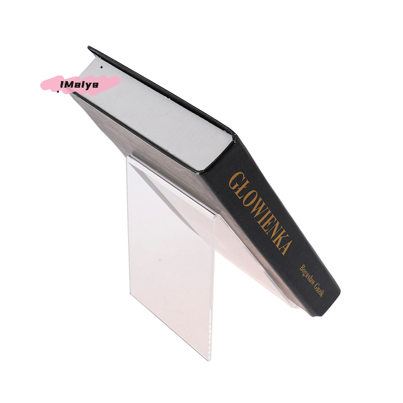 Clear Acrylic Book Stand Holder - M-1pcs แท่นวางอะคริลิคใสสำหรับแสดงอัลบั้มรูปภาพ หนังสือ แผ่นเพลง งานศิลปะ ซีดี