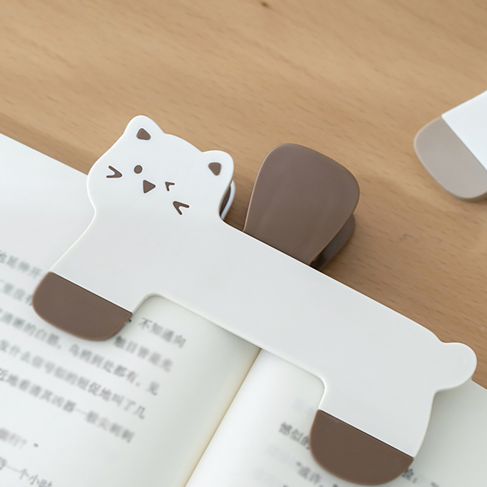 Stationery Books - ที่วางหนังสือรูปแมวน่ารัก, ที่วางหนังสือแบบติดตั้ง, แฟ้มใส่อุปกรณ์สำนักงาน, คลิปหนีบเครื่องเขียนนักเรียน, ที่ใส่บิล