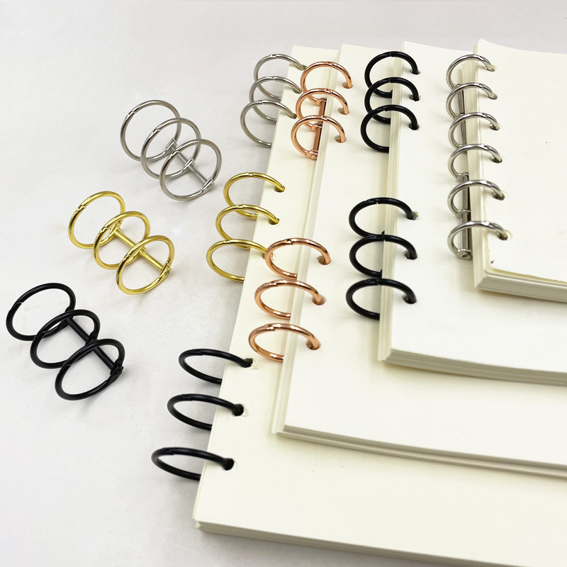 Stationery Books - 2 ชิ้น/เซ็ตโลหะแหวนหนังสือแฟ้มเอกสารผูกหลวม Leaf Binder สําหรับโน๊ตบุ๊คสมุดภาพผูกคลิปเครื่องเขียน Binder