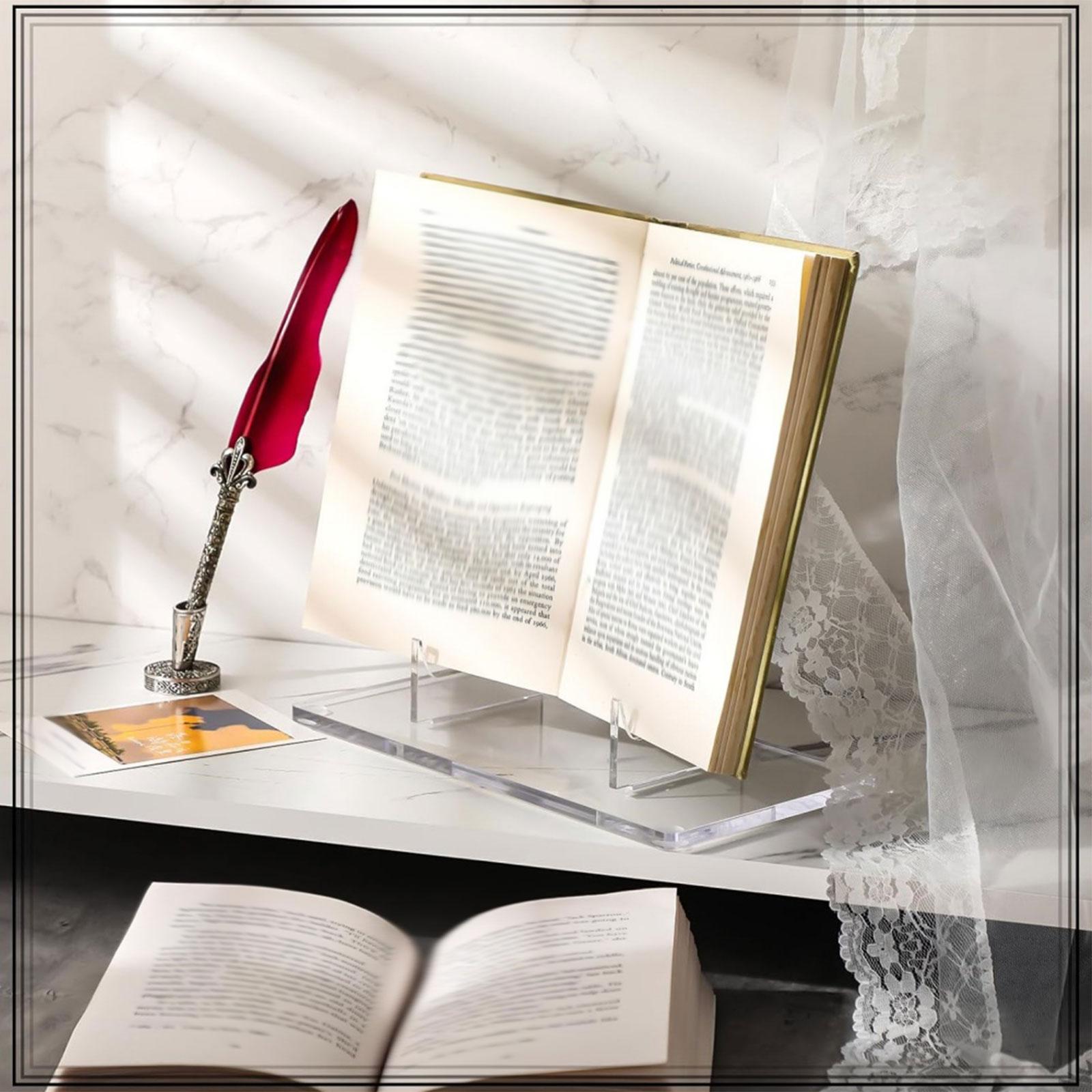 Clear Acrylic Book Stand Holder - ขาตั้งอะคริลิคใสสำหรับวางหนังสือ แผ่นอะคริลิค หรืองานฝีมือ เหมาะสำหรับงานแสดงสินค้า แกลเลอรี่ หรือสำนักงาน