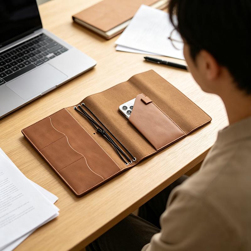 Vintage Leather Journal Notebook - สมุดบันทึกแบบเติมได้พร้อมที่จัดระเบียบ ขนาดกะทัดรัด ปกสมุดบันทึกวินเทจทำจากหนังเครซี่ฮอร์ส สมุดบันทึกแบบใบหลวมสำหรับงานอดิเรก