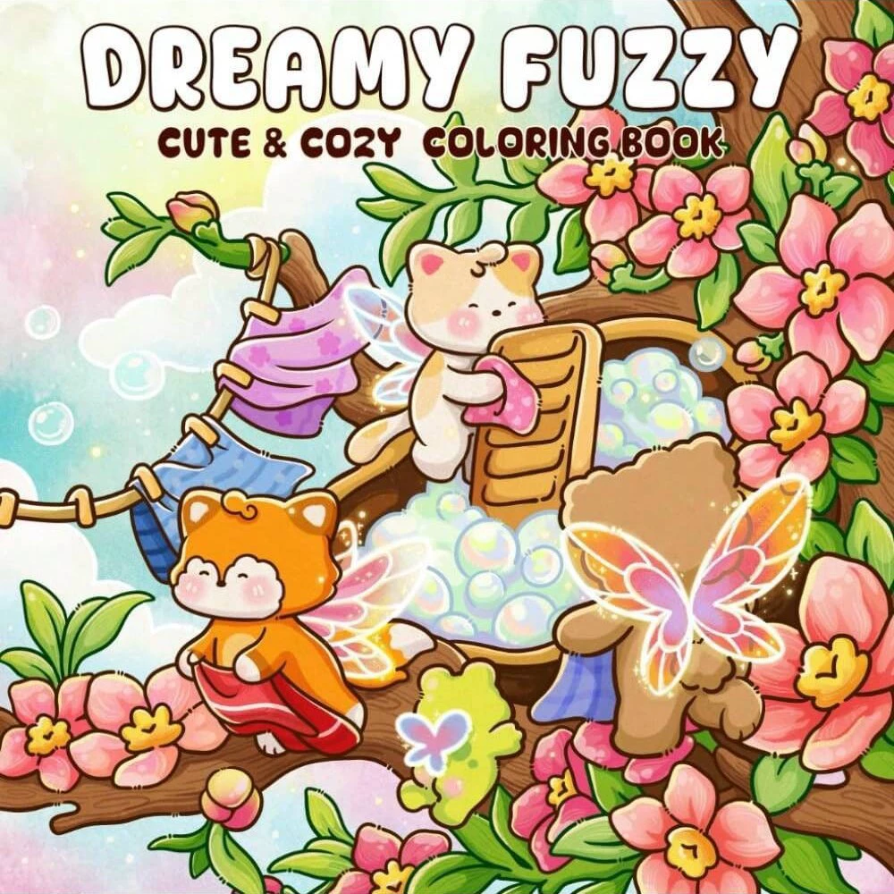Adult Coloring Book Stress Relief - สมุดระบายสีแสนน่ารัก นุ่มนิ่ม และอบอุ่นสำหรับผู้ใหญ่ สมุดวาดภาพน่ารัก ของขวัญที่สมบูรณ์แบบสำหรับงานปาร์ตี้คริสต์มาสและวันเกิด