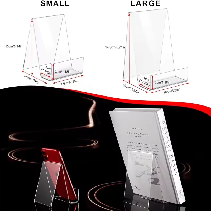 4pcs อะคริลิคหนังสือหนังสือสํา - Clear Acrylic Book Stand Holder บทวิจารณ์และราคา