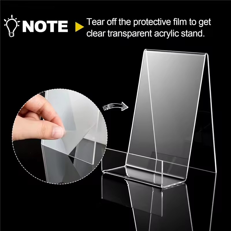 4pcs อะคริลิคหนังสือหนังสือสํา - Clear Acrylic Book Stand Holder บทวิจารณ์และราคา