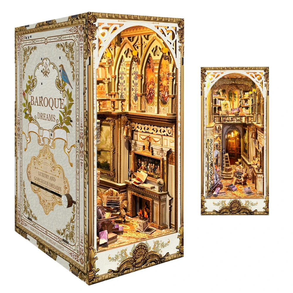 ชั้นวางหนังสือไม้แบบทำมือสำหรั - Diy Wooden Book Nook Kit Shelf Insert บทวิจารณ์และราคา
