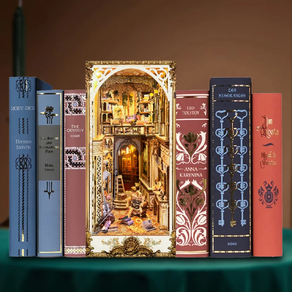 ชั้นวางหนังสือไม้แบบทำมือสำหรั - Diy Wooden Book Nook Kit Shelf Insert บทวิจารณ์และราคา