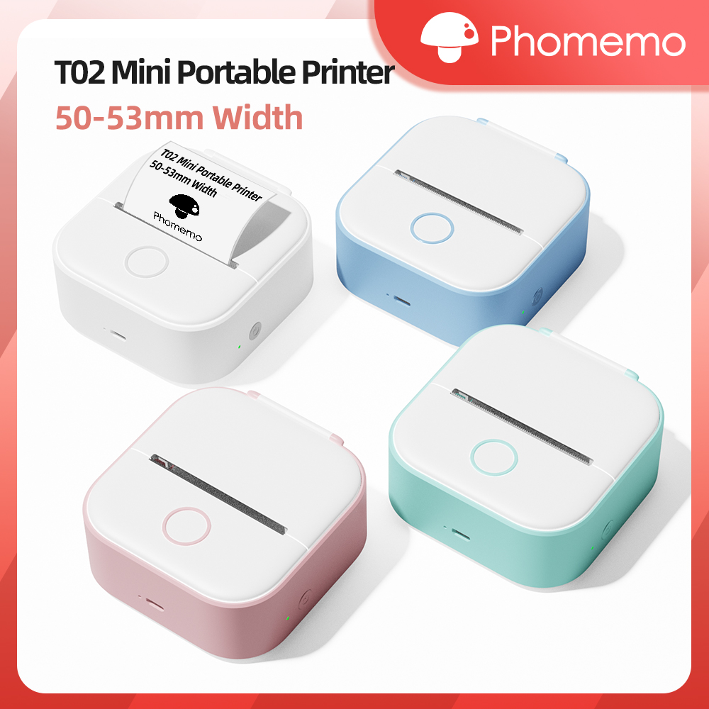 Phomemo T02 พ็อกเก็ตไร้สายเครื - Mini Pocket Thermal Printer Paper Roll บทวิจารณ์และราคา