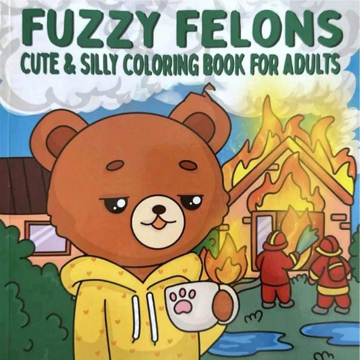 สมุดระบายสีสำหรับผู้ใหญ่ Fuzzy - Adult Coloring Book Stress Relief บทวิจารณ์และราคา
