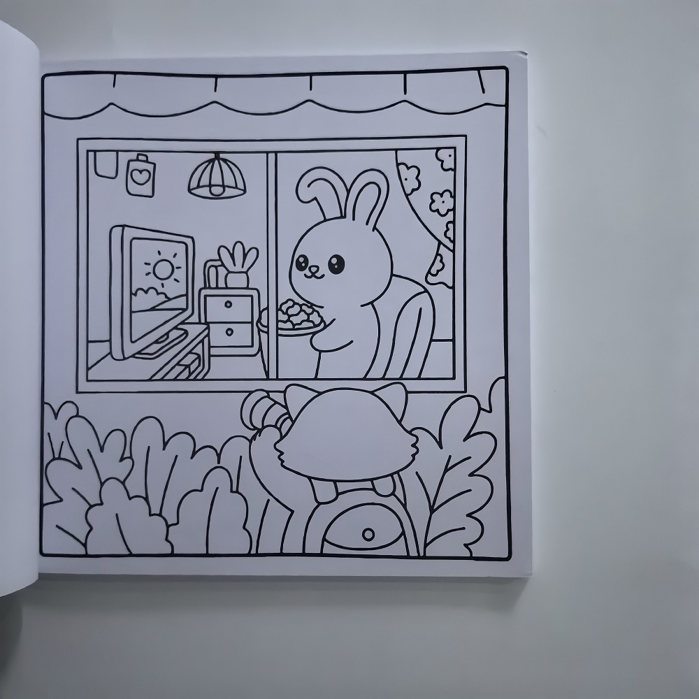 สมุดระบายสีสำหรับผู้ใหญ่ Fuzzy - Adult Coloring Book Stress Relief บทวิจารณ์และราคา