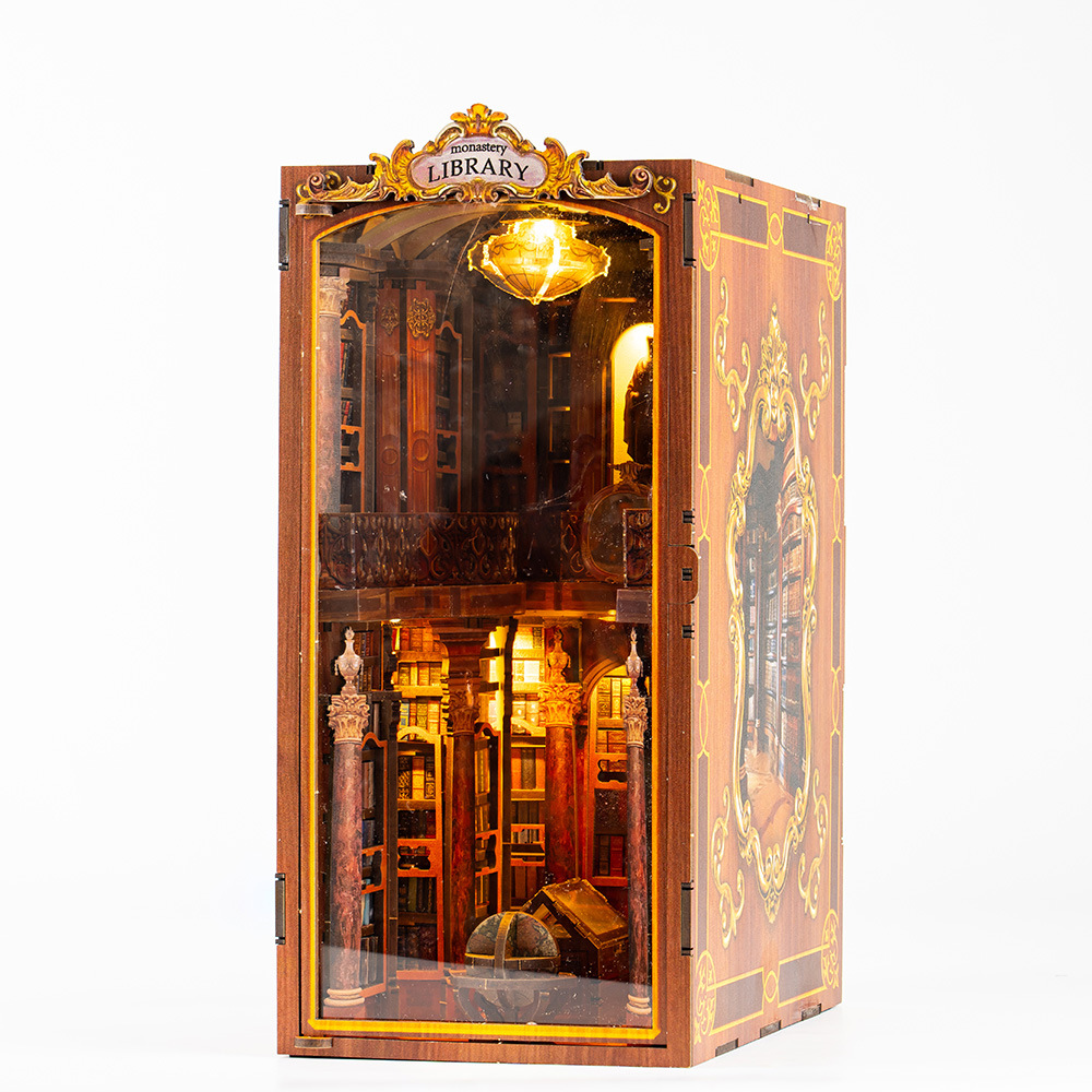 DIY หนังสือไม้ Nook ชั้นวางใส่ - Diy Wooden Book Nook Kit Shelf Insert บทวิจารณ์และราคา