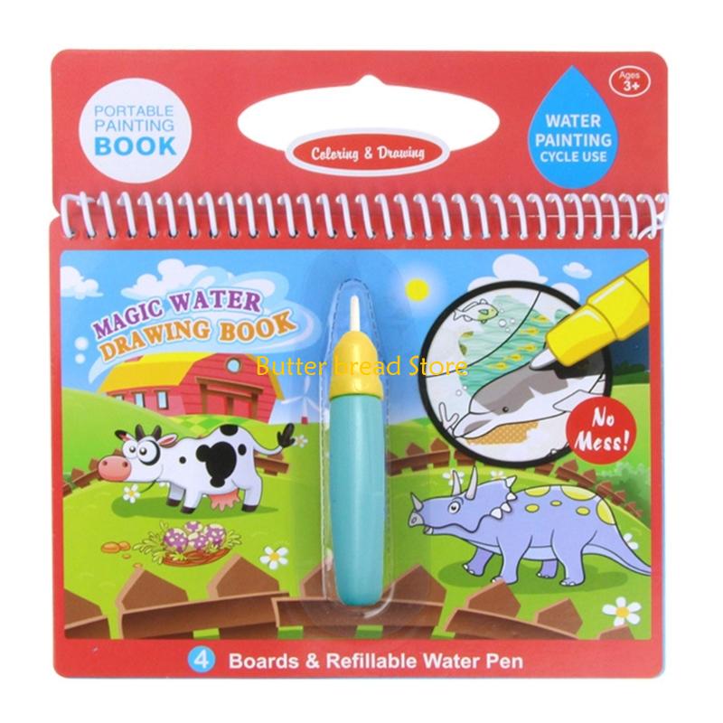 W89C หนังสือวาดภาพน้ำวิเศษแบบใ - Reusable Water Magic Coloring Book บทวิจารณ์และราคา