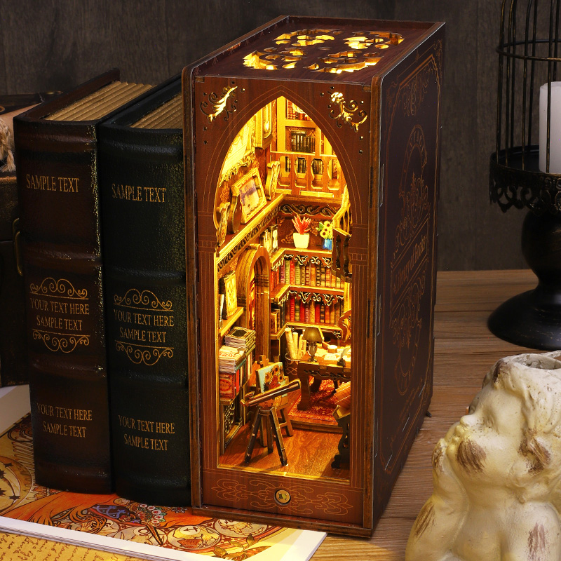 ชุดประกอบชั้นวางหนังสือ DIY แบ - Diy Wooden Book Nook Kit Shelf Insert บทวิจารณ์และราคา