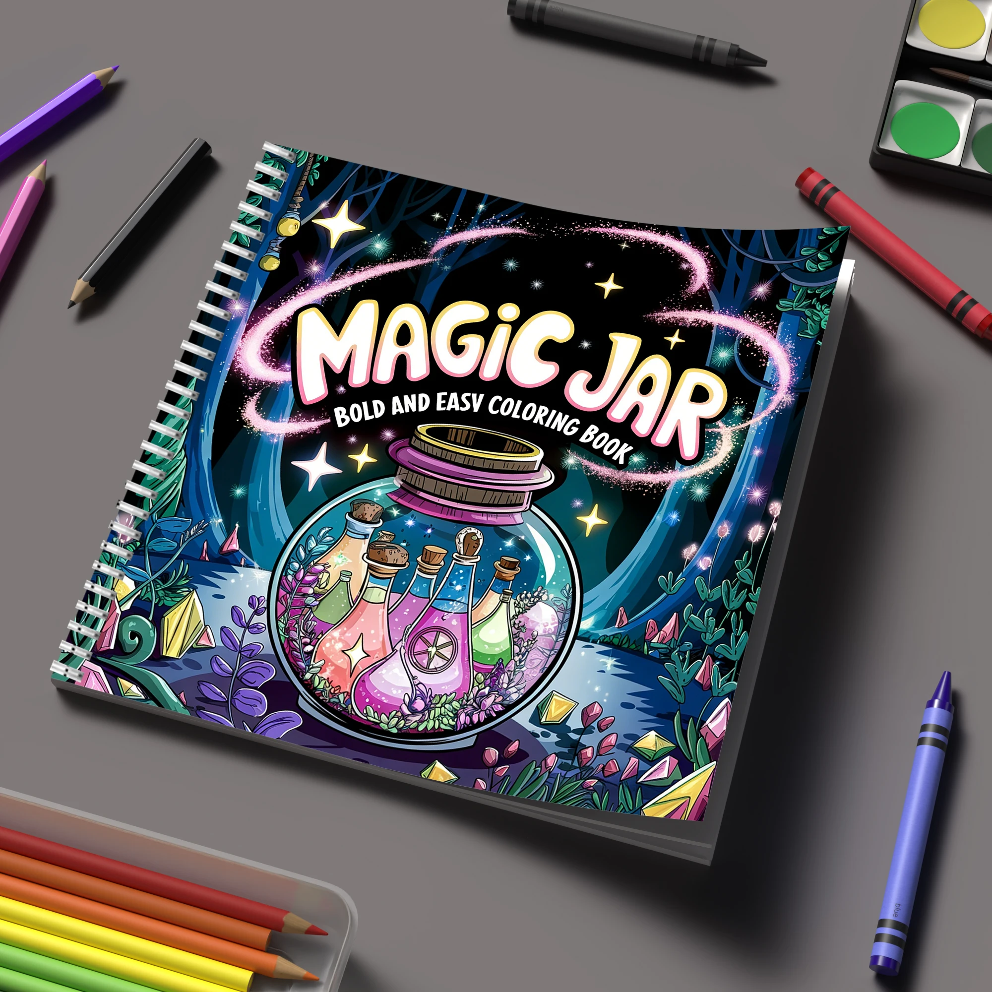 สมุดระบายสีขวดวิเศษสำหรับสมุดร - Adult Coloring Book Stress Relief บทวิจารณ์และราคา