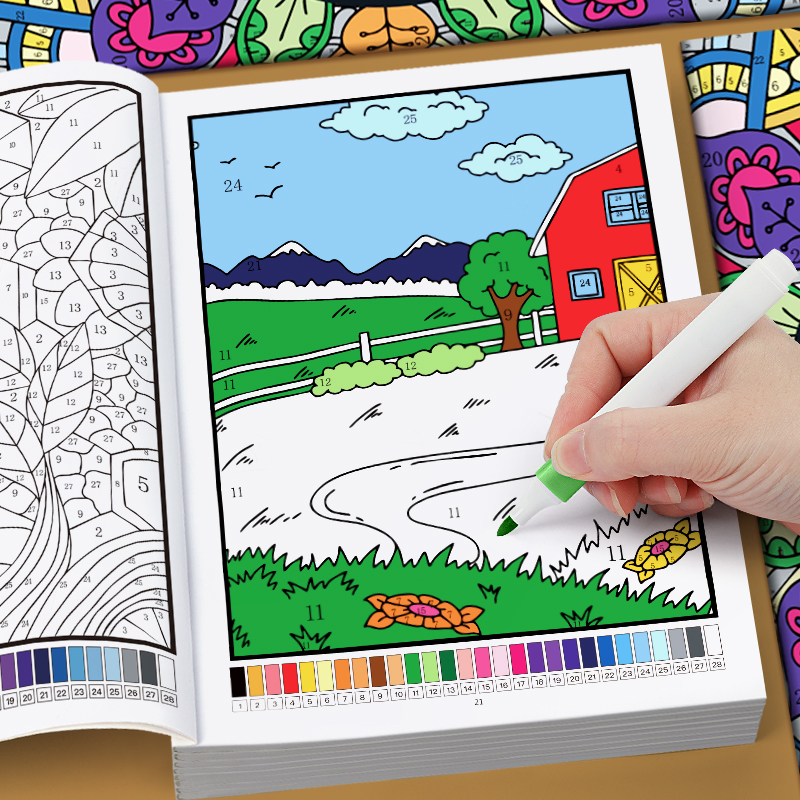 สมุดระบายสีตามตัวเลขสำหรับผู้ใ - Adult Coloring Book Stress Relief บทวิจารณ์และราคา