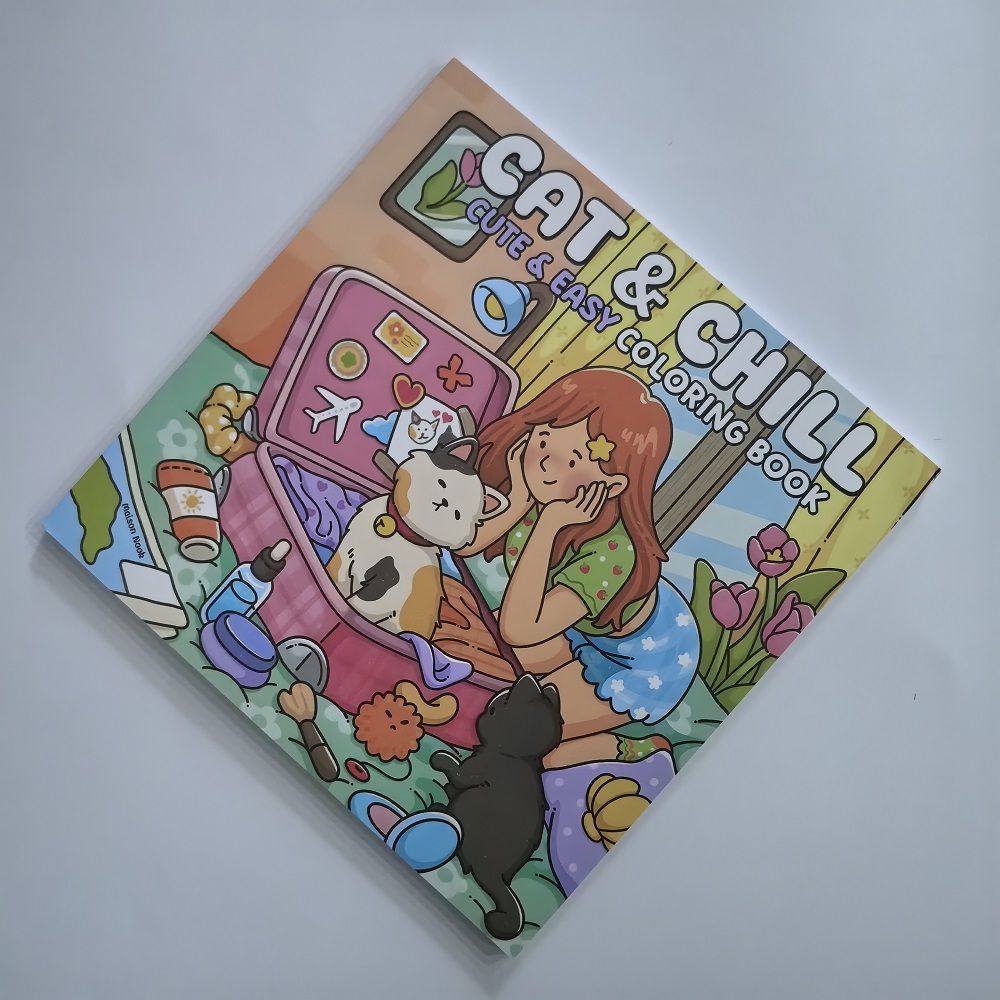 สมุดระบายสีแมวและเด็กผู้หญิงน่ - Adult Coloring Book Stress Relief บทวิจารณ์และราคา
