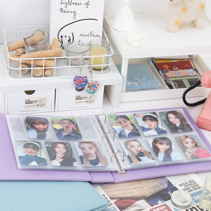 สมุดใส่การ์ดหนัง PU ลายกลิตเตอ - Kpop Photo Card Binder 3 Inch บทวิจารณ์และราคา