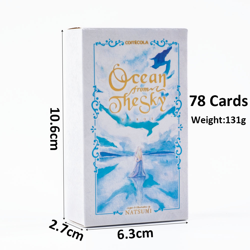 10.3*6 ซม. ชุดไพ่ทาโรต์สีน้ำวา - Tarot Deck With Guidebook บทวิจารณ์และราคา