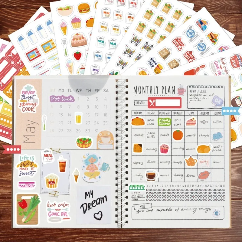 สติกเกอร์วางแผนอาหาร สติกเกอร์ - Stationery Books บทวิจารณ์และราคา