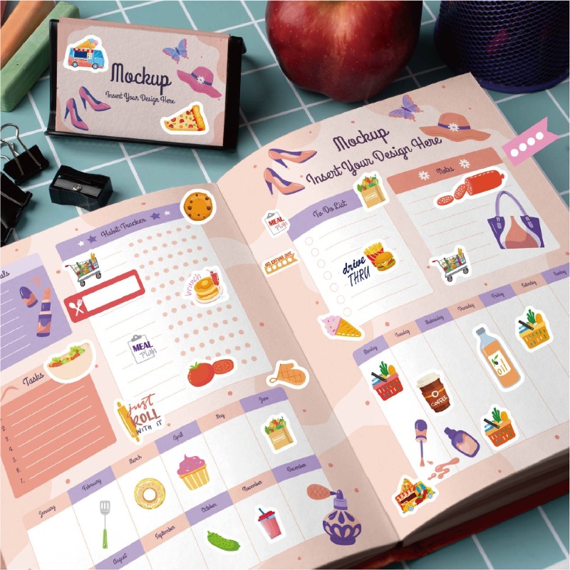 สติกเกอร์วางแผนอาหาร สติกเกอร์ - Stationery Books บทวิจารณ์และราคา