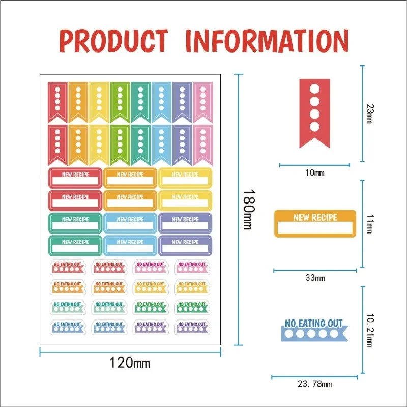สติกเกอร์วางแผนอาหาร สติกเกอร์ - Stationery Books บทวิจารณ์และราคา