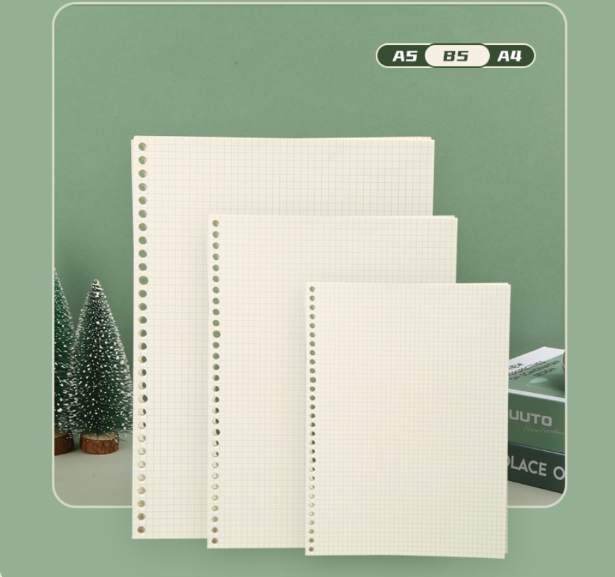 A5 B5 สายตาราง 20 หลุมหลวมโน้ต - A5 Spiral Dotted Grid Notebook บทวิจารณ์และราคา