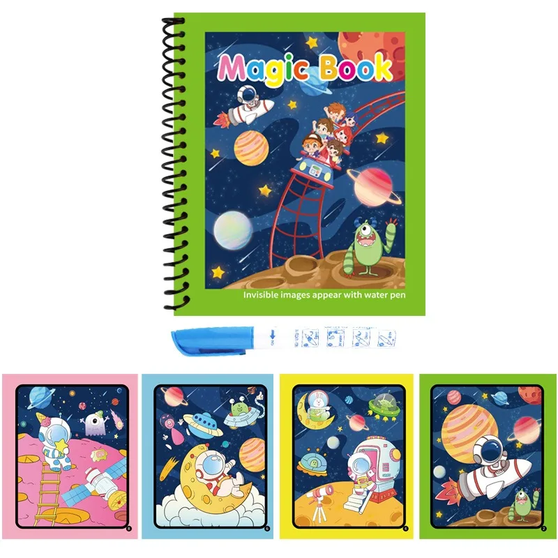 1 PC Reusable Magic Water Book - Reusable Water Magic Coloring Book บทวิจารณ์และราคา