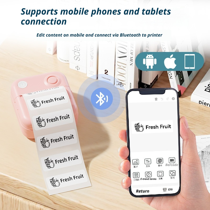 เครื่องพิมพ์ความร้อนบลูทูธขนาด - Mini Pocket Thermal Printer Paper Roll บทวิจารณ์และราคา