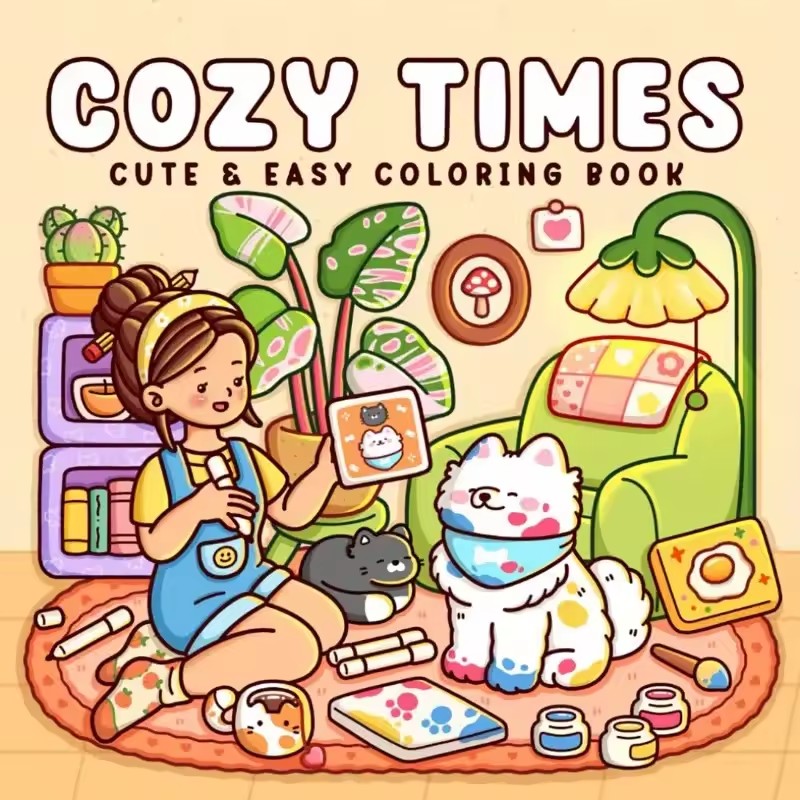 เวลาแสนสบาย สมุดระบายสีน่ารักแ - Adult Coloring Book Stress Relief บทวิจารณ์และราคา
