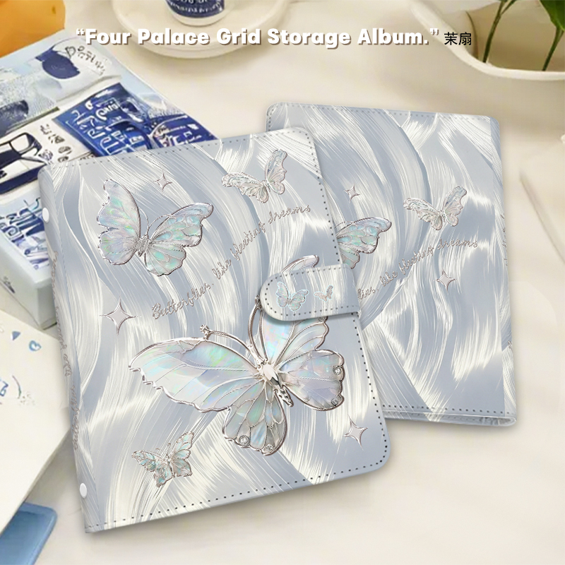 สีเงินผีเสื้อสีรุ้ง A5 การ์ด B - Kpop Photo Card Binder 3 Inch บทวิจารณ์และราคา