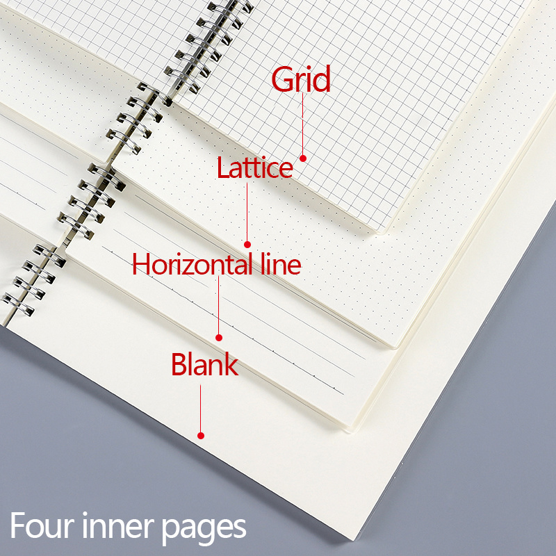 A5 A6 B5 Spiral book coil โน้ต - A5 Spiral Dotted Grid Notebook บทวิจารณ์และราคา