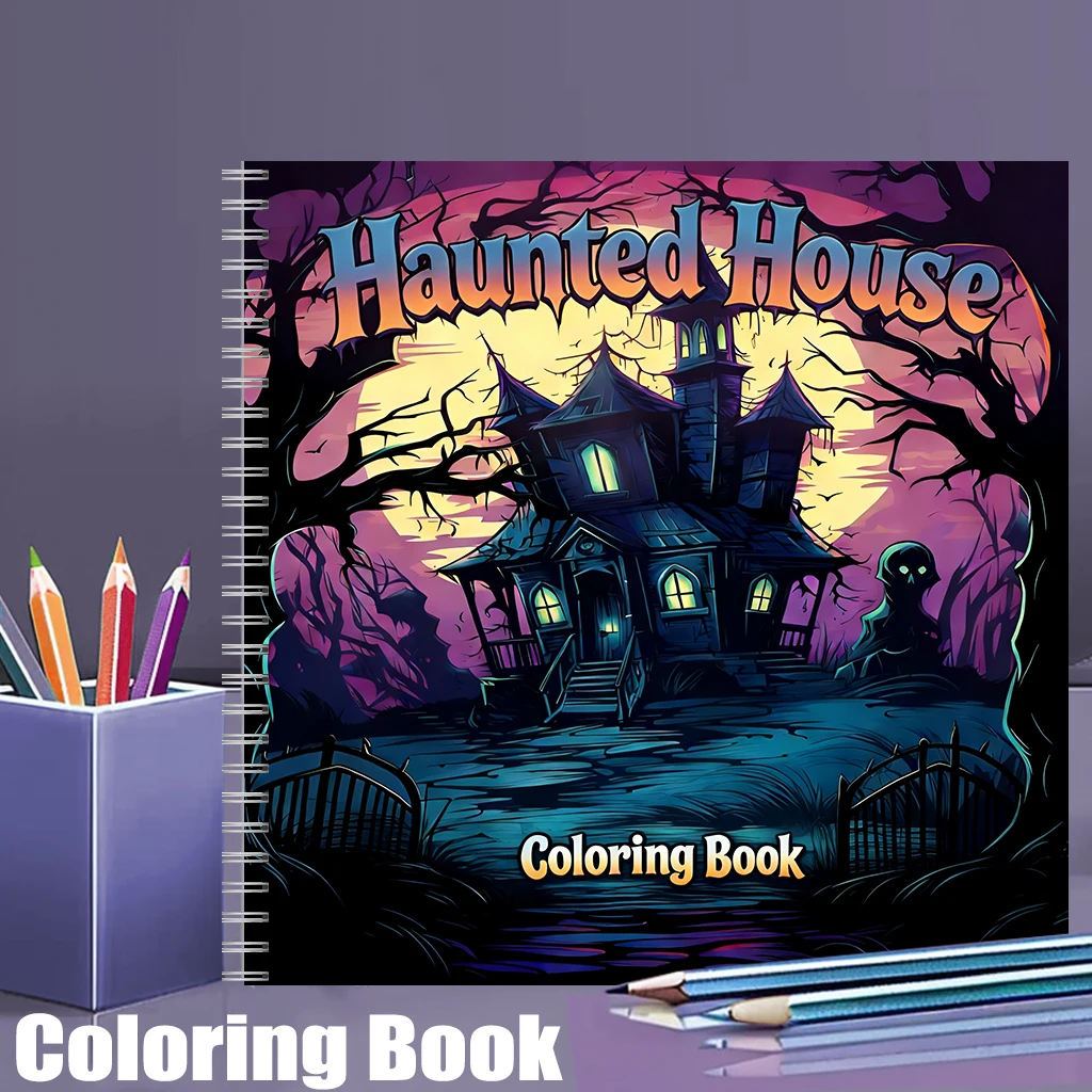 สมุดระบายสีบ้านผีสิงสำหรับผู้ใ - Adult Coloring Book Stress Relief บทวิจารณ์และราคา