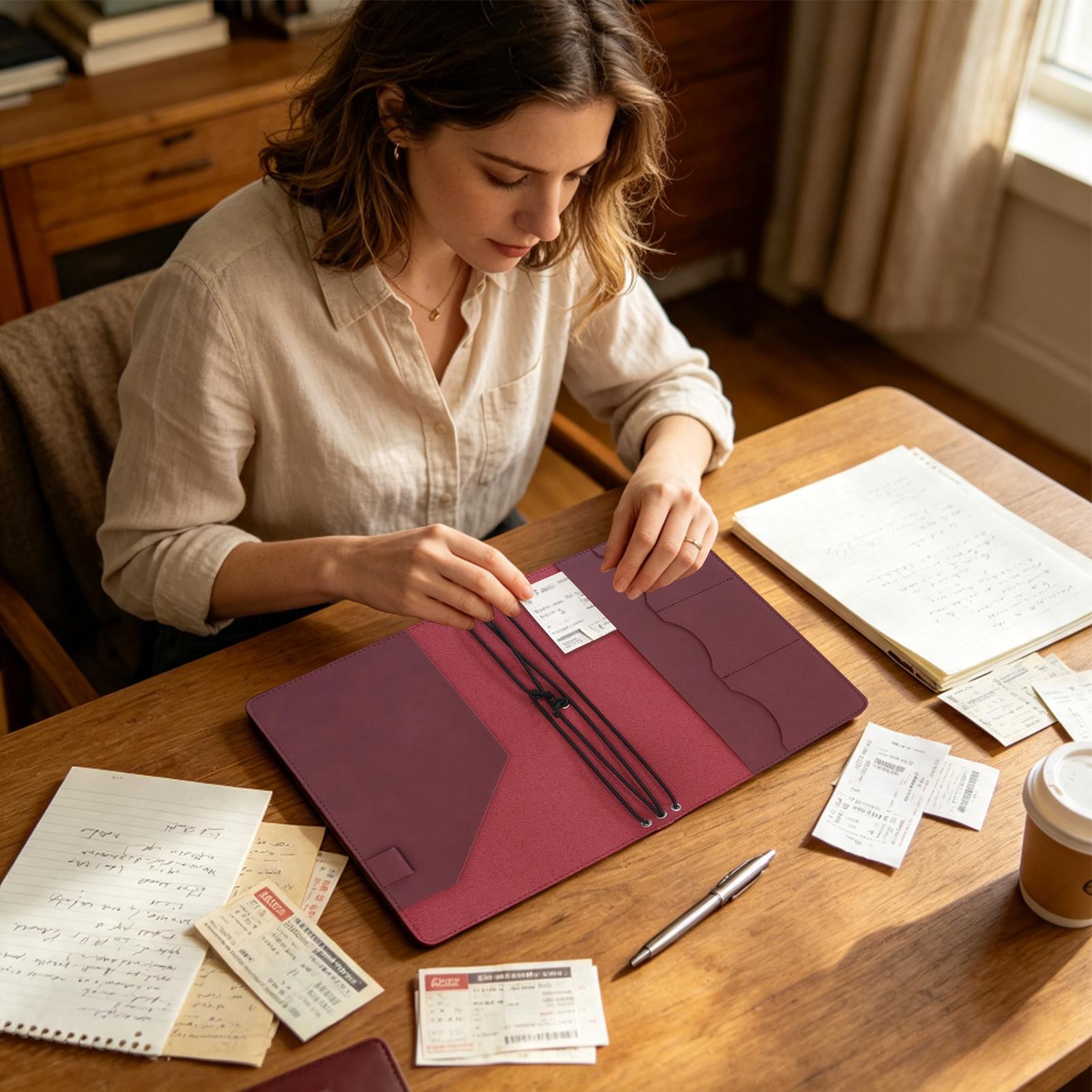 ปกสมุดโน้ต A5 หนัง PU วินเทจ ป - Vintage Leather Journal Notebook บทวิจารณ์และราคา