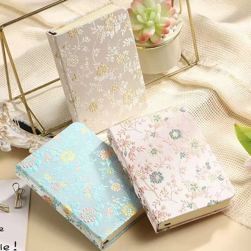 สมุดบันทึกผ้าลายดอกไม้จีน A6 2 - Vintage Leather Journal Notebook บทวิจารณ์และราคา