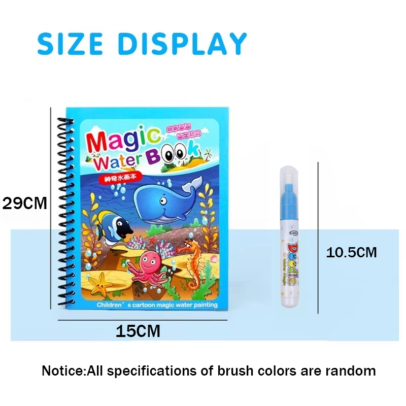 สมุดวาดภาพน้ำแบบใช้ซ้ำได้ 1 เล - Reusable Water Magic Coloring Book บทวิจารณ์และราคา