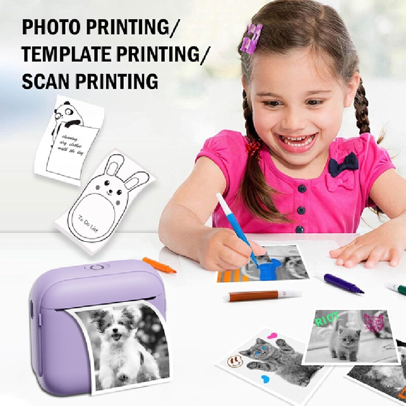 เครื่องพิมพ์บลูทูธขนาดพกพาแบบไ - Mini Pocket Thermal Printer Paper Roll บทวิจารณ์และราคา