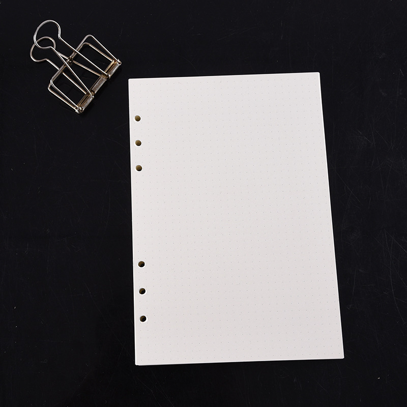 A5 A6 A7 สีดําหัตถกรรมสีขาวหลว - A5 Spiral Dotted Grid Notebook บทวิจารณ์และราคา