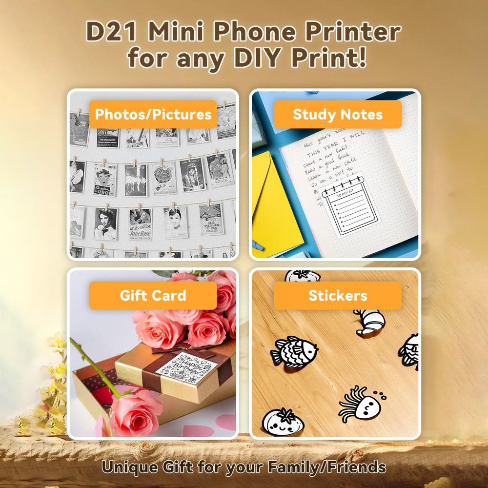 เครื่องพิมพ์สติกเกอร์ขนาดเล็ก  - Mini Pocket Thermal Printer Paper Roll บทวิจารณ์และราคา