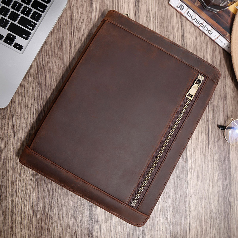 ซองใส่เอกสารหนังวัวแบบมีซิป พร - Vintage Leather Journal Notebook บทวิจารณ์และราคา