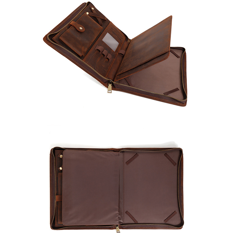 ซองใส่เอกสารหนังวัวแบบมีซิป พร - Vintage Leather Journal Notebook บทวิจารณ์และราคา