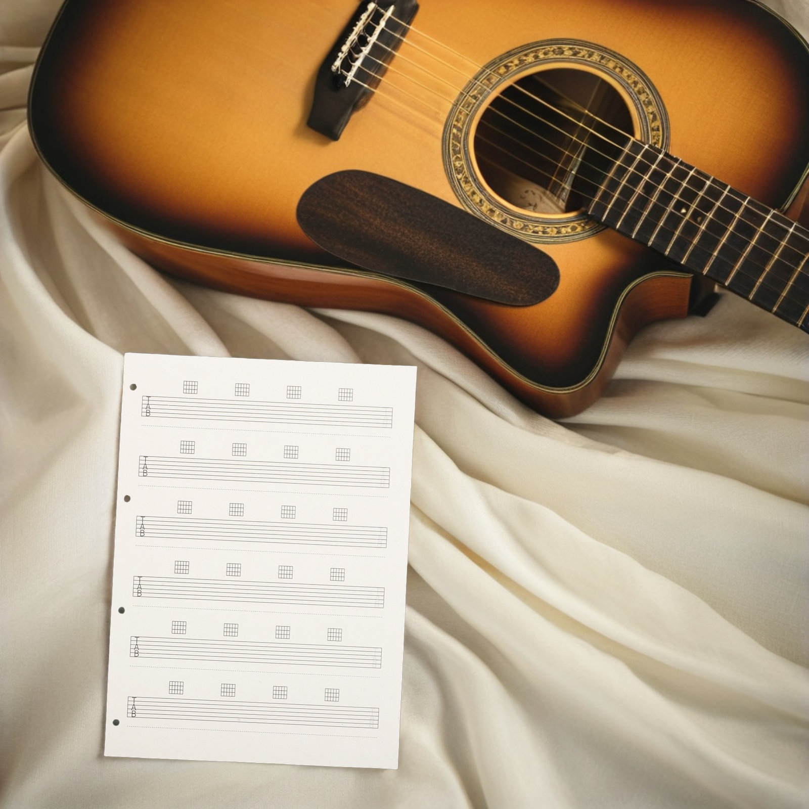 85 แผ่น กระดาษแท็บกีตาร์เปล่า  - Blank Sheet Music Notebook บทวิจารณ์และราคา