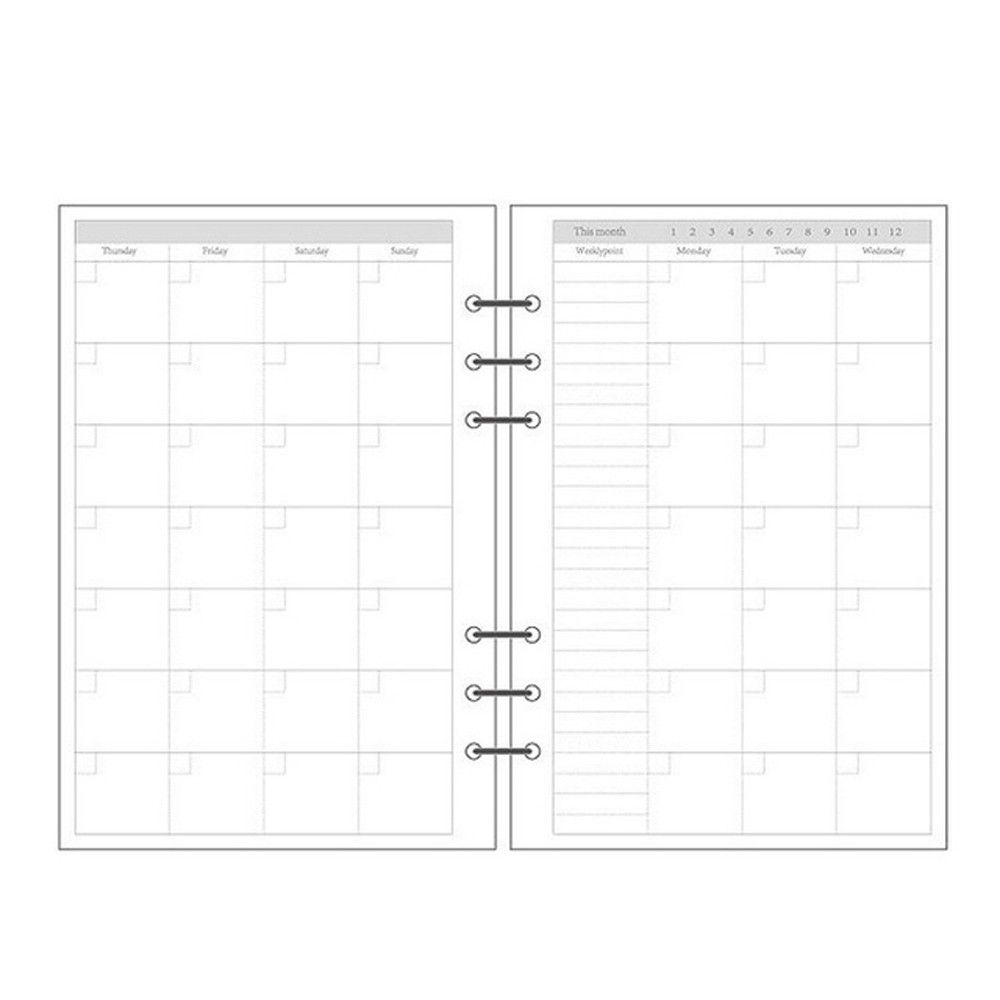 สมุดแพลนเนอร์รายวันแบบตาราง 45 - A5 Spiral Dotted Grid Notebook บทวิจารณ์และราคา