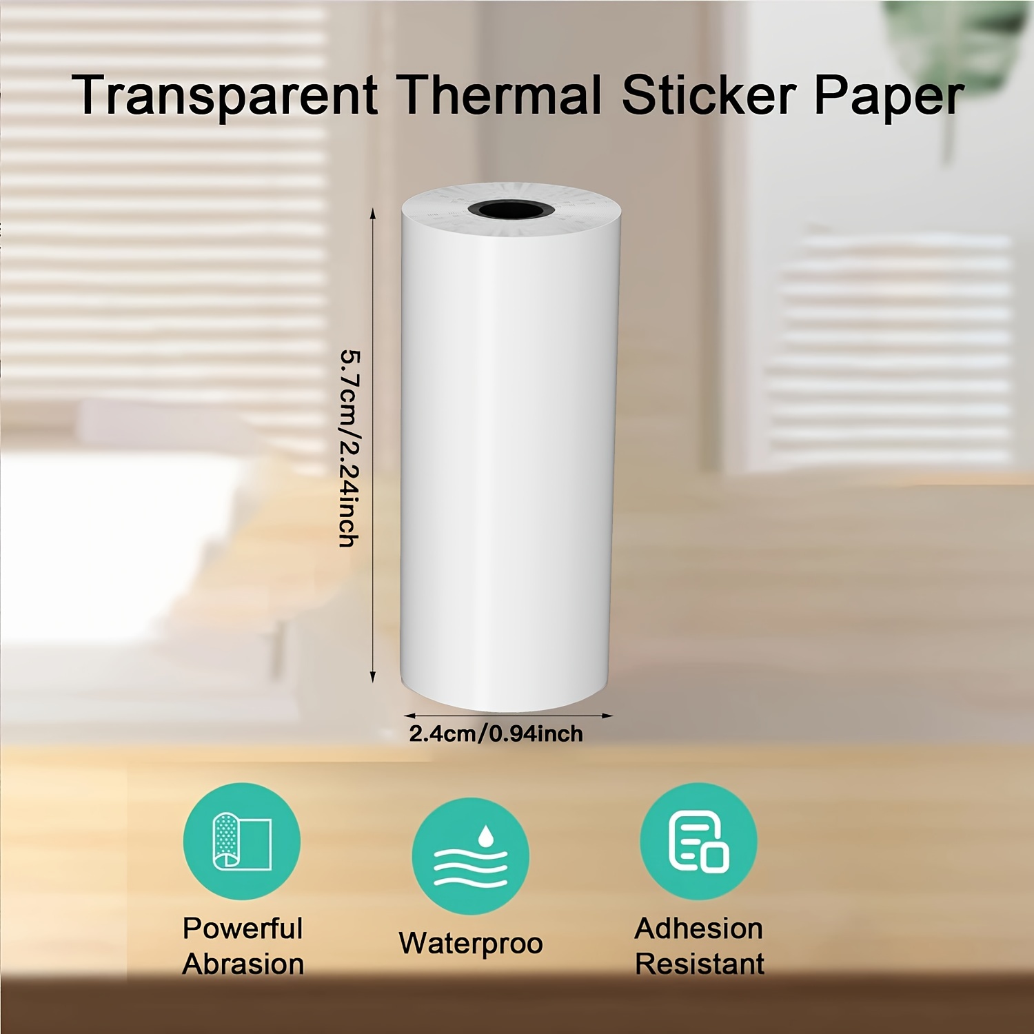 2/4/8 ม้วนClear Self-Adhesiveก - Mini Pocket Thermal Printer Paper Roll บทวิจารณ์และราคา