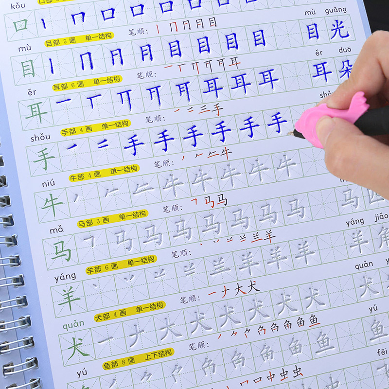 สมุดคัดลายมือสำหรับเด็ก ฝึกเขี - Chinese Calligraphy Practice Book บทวิจารณ์และราคา